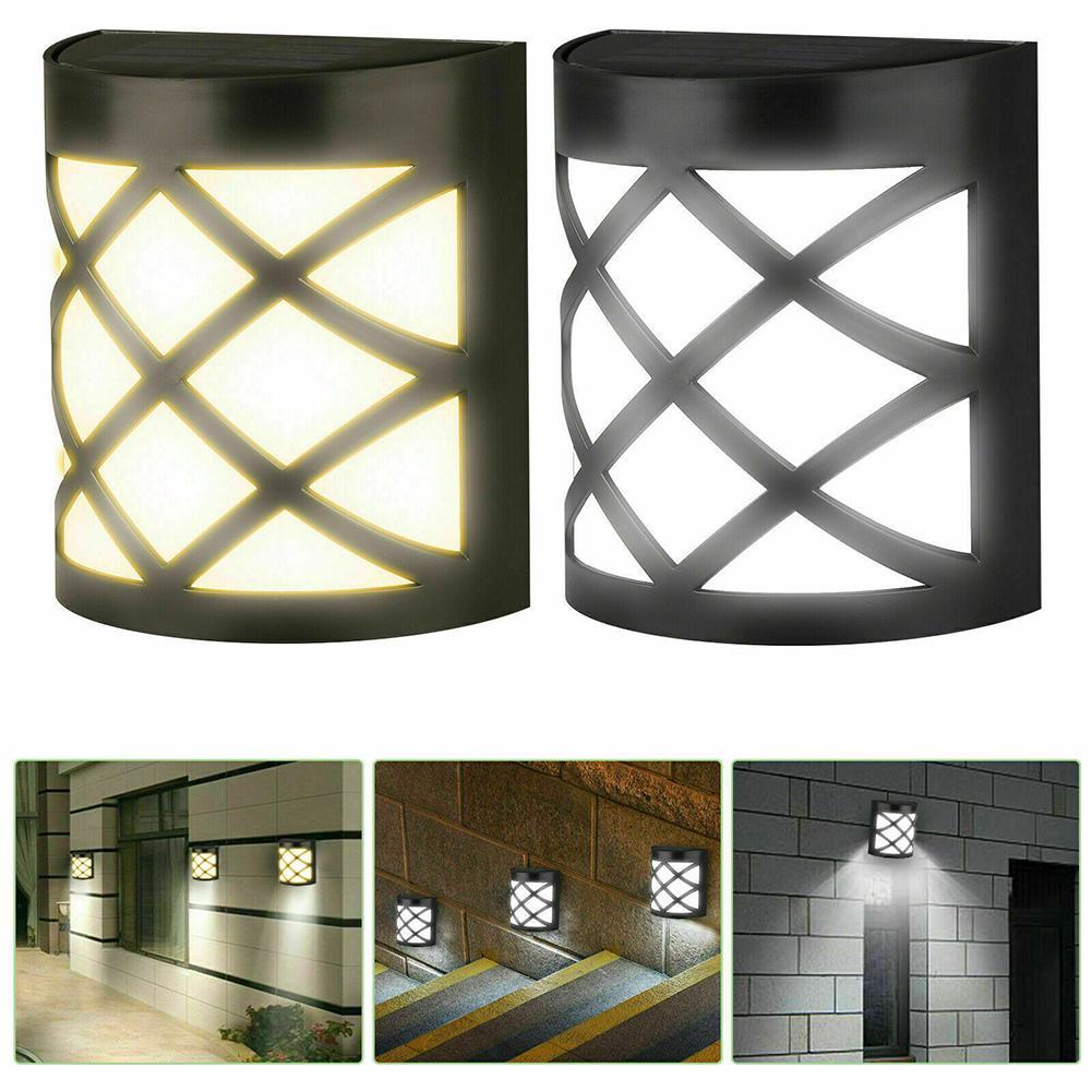 6 LED Garden Solar Wall Fence Door Shed Step Lights Bright Outdoor Fence Light eBay