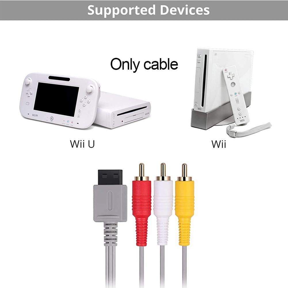 FOR Nintendo Wii TV AV Cable Wii U Lead Composite Video Audio RCA 2020