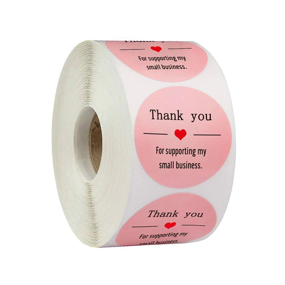 500Pcs Love Thank You Stickers Wedding Birthday Party Labels Handmade N0U4