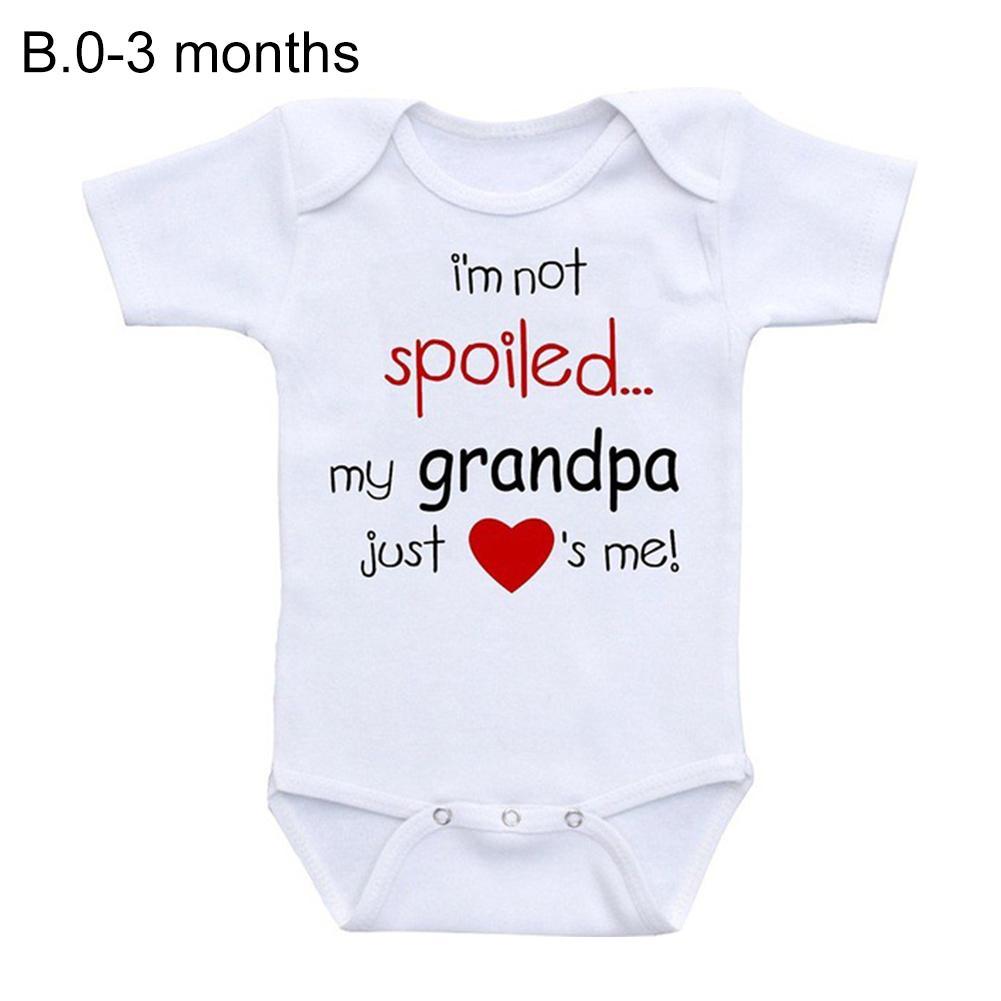 I'm not spoiled my Grandma just Love Me Print Newborn Baby Onesie