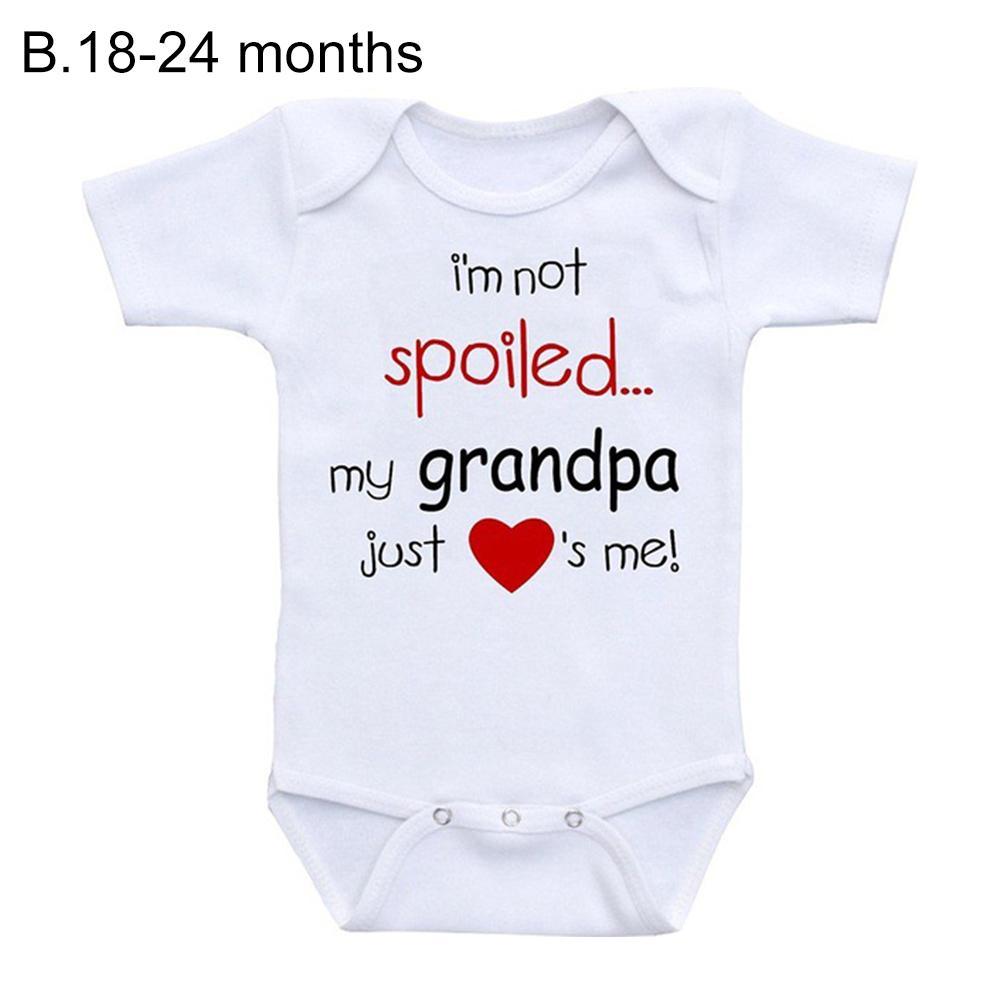 I'm not spoiled my Grandma just Love Me Print Newborn Baby Onesie