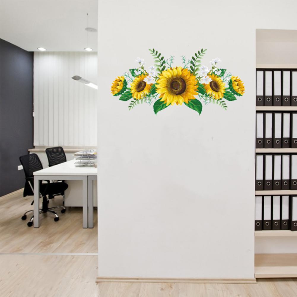 Wall Sticker PVC Supply Waterproof Home-Decor Removable Kitchen Sunflower Decals