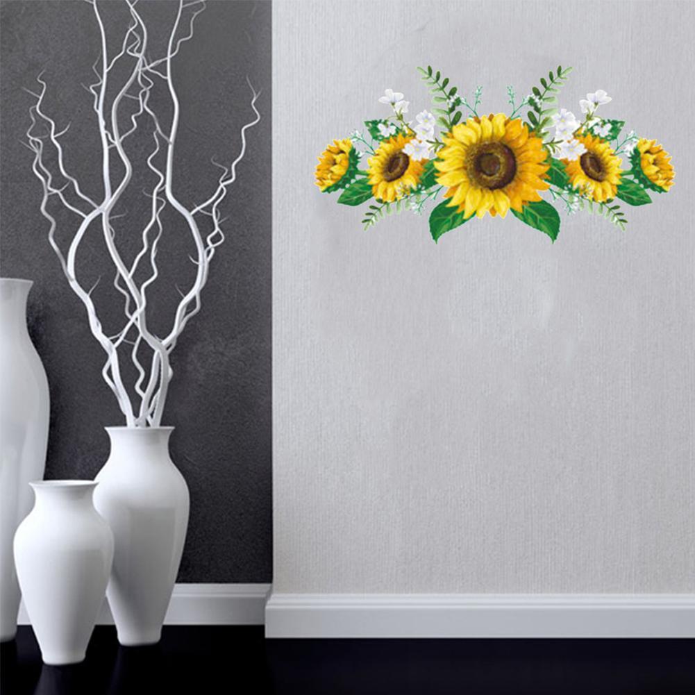 Wall Sticker PVC Supply Waterproof Home-Decor Removable Kitchen Sunflower Decals