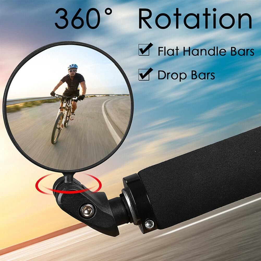 Bicycle Rear View Mirror MTB Road Bike Handlebar Rearview Convex Mirror Cycling