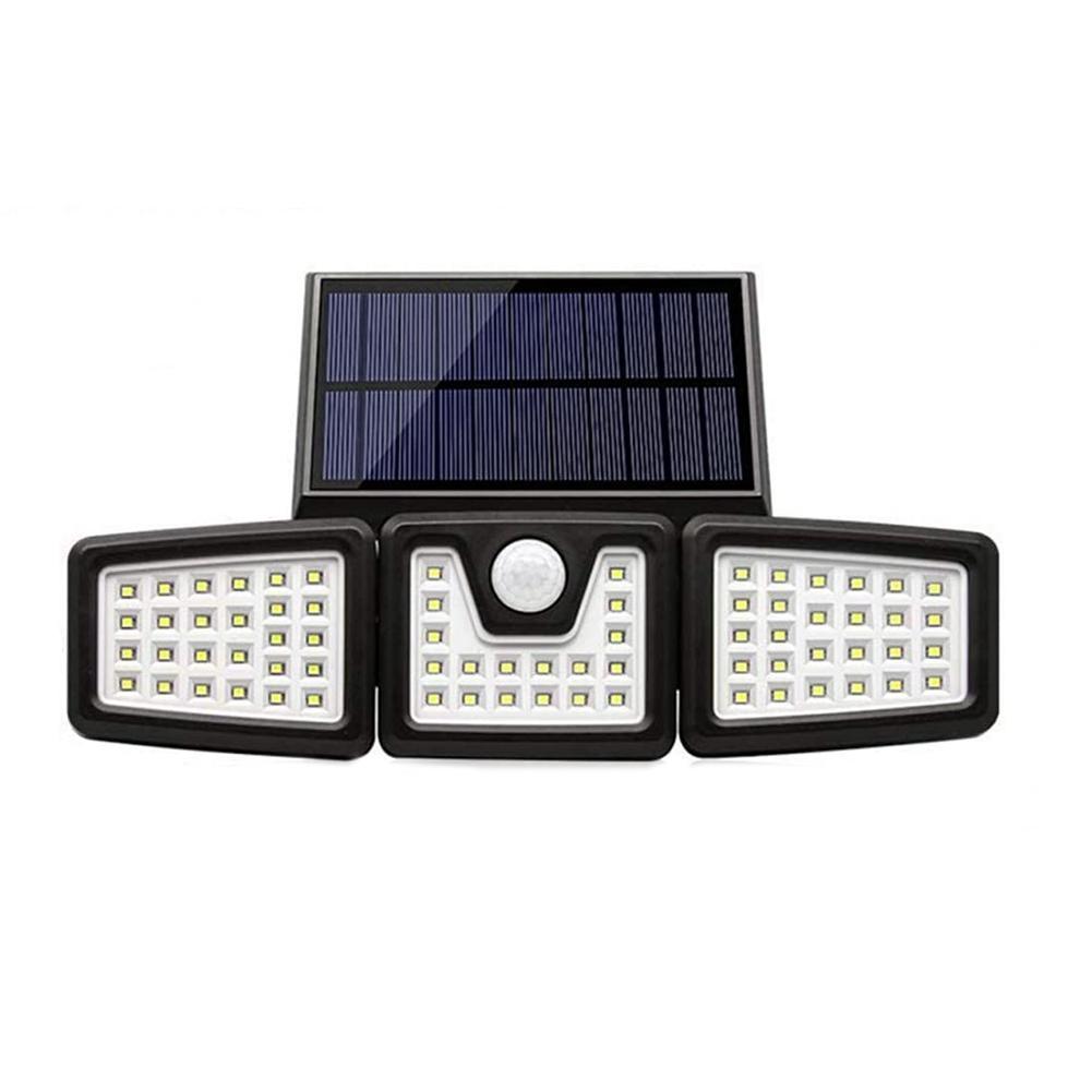 74LED Solar 3 Head Light Motion Sensor Solar Security Lamp Spotlight ...