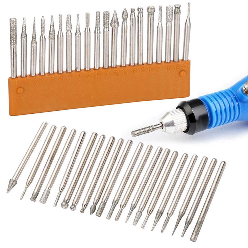 Diamond Grinding Carving Cutting Burr Bit Set For Dremel Rotary Tool