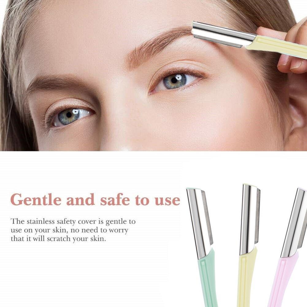 3Pcs Eyebrow Brow Razor Dermaplaning Safe Painless Portable Shaper Tool