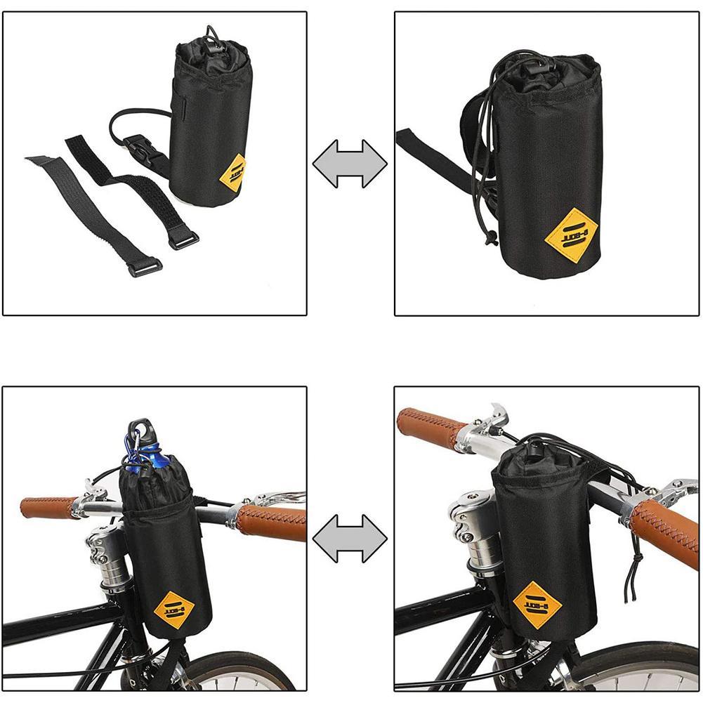 Cycling Handlebar Water Drink Bottle Holder Bike Stem Bag Kettle Carrier Pouch