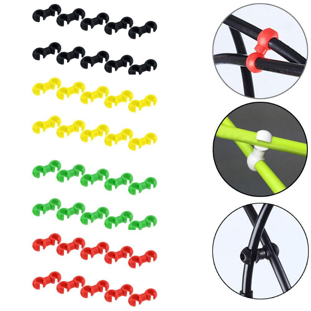 10 x Bike Rotating S Shaped Hook Clips Brake Gear Cross Cable Tidy Tools L8E2