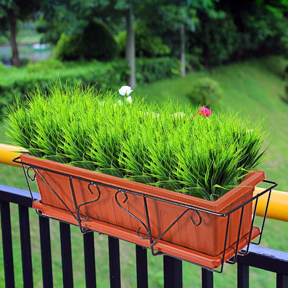 Artificial Flowers Fake False Outdoor Plants Grass Garden Grass 7-Pronged New