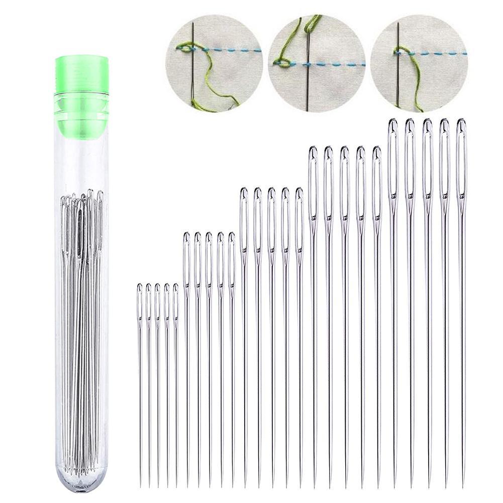 Crafts Pcs Sewing Needles Large Eye Hand Blunt Needle Embroidery Darning Hot E W Sewing