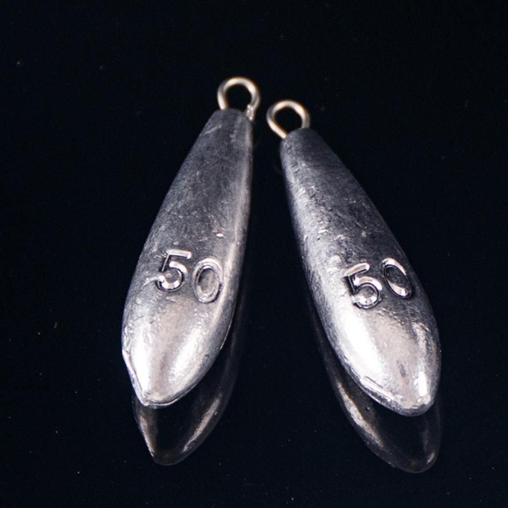 10Pcs Lead Fishing Rod Sinker Weights Lure Cod Sea Pier Mackerel Bait