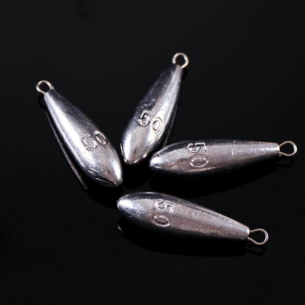 10Pcs Lead Fishing Rod Sinker Weights Lure Cod Sea Pier Mackerel Bait