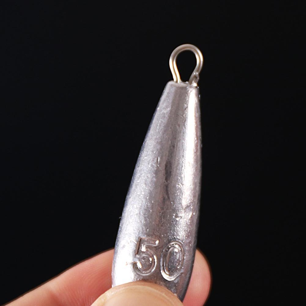 10Pcs Lead Fishing Rod Sinker Weights Lure Cod Sea Pier Mackerel Bait