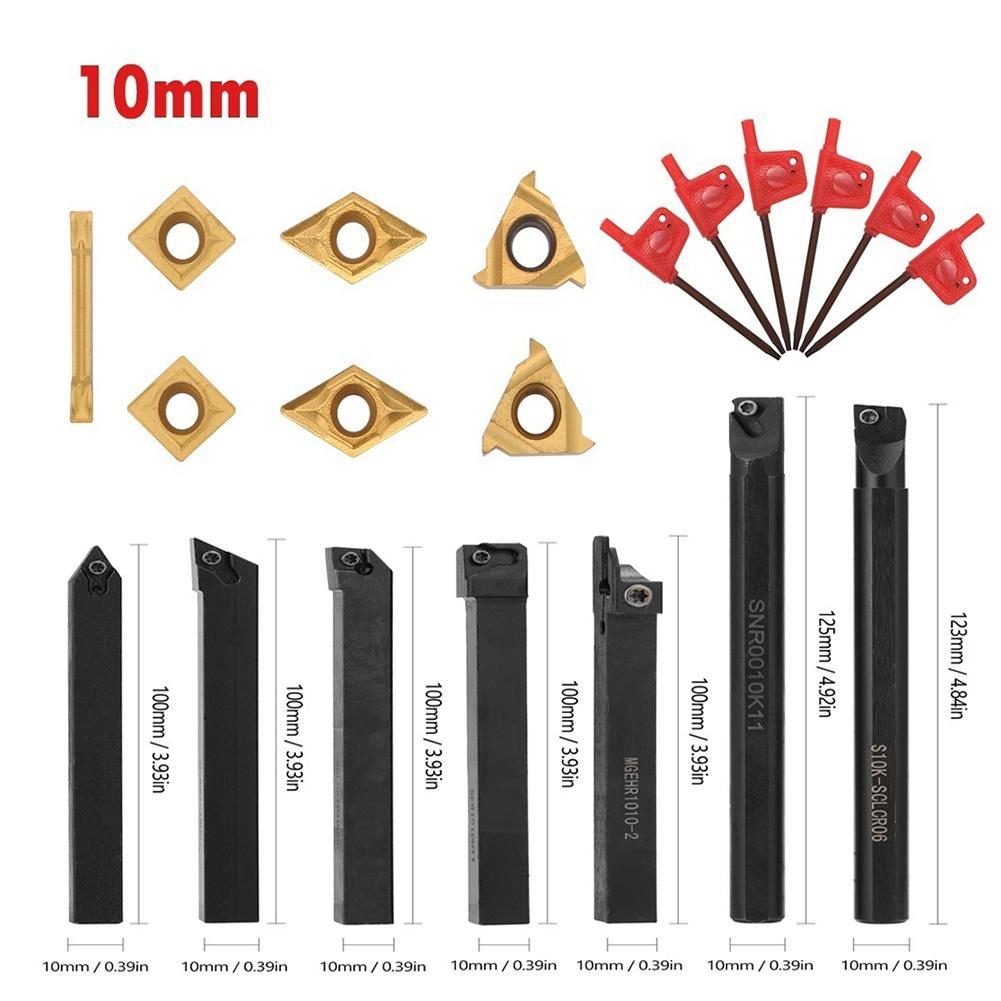 7PCS DCMT CCMT Carbide 7PCS//Set Shank Lathe Turning Tool Holder Boring Bar