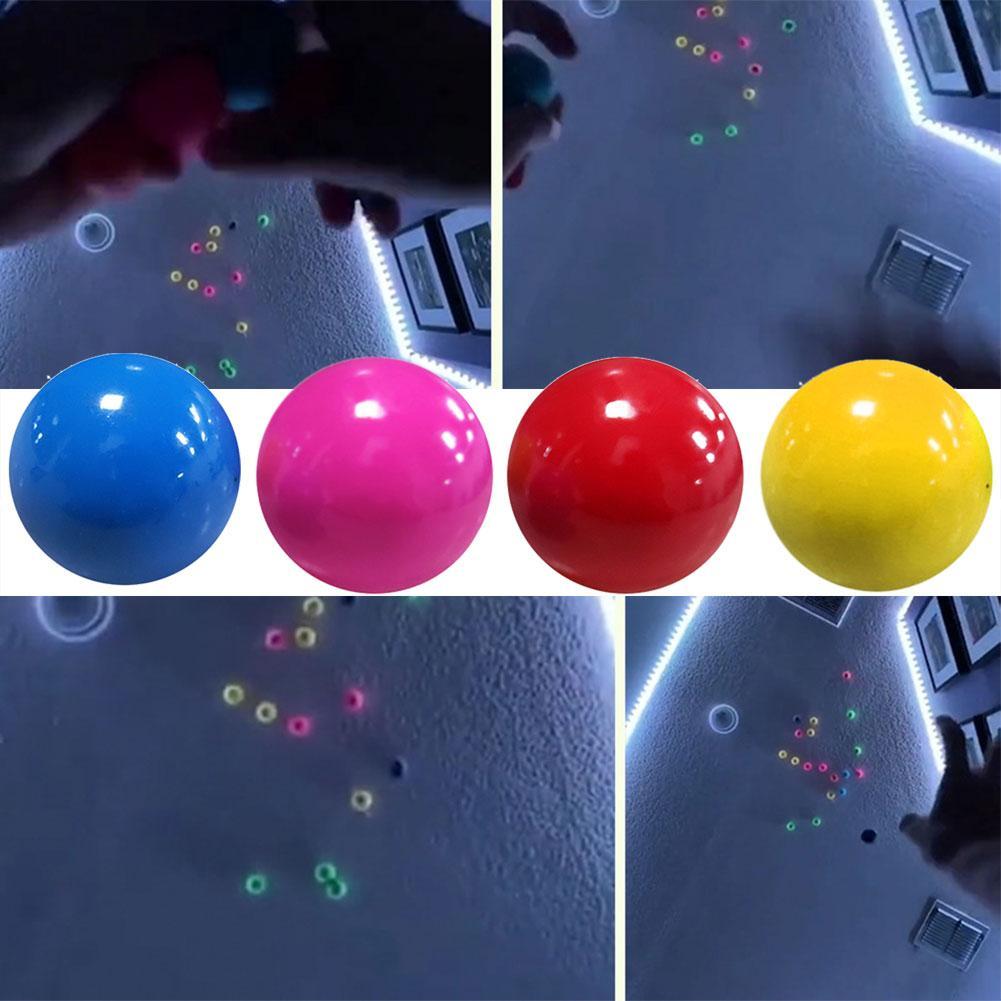 Luminous Sticky Ball Fluorescent Sticky Ceiling Wall Ball Stress Relief Toys hot