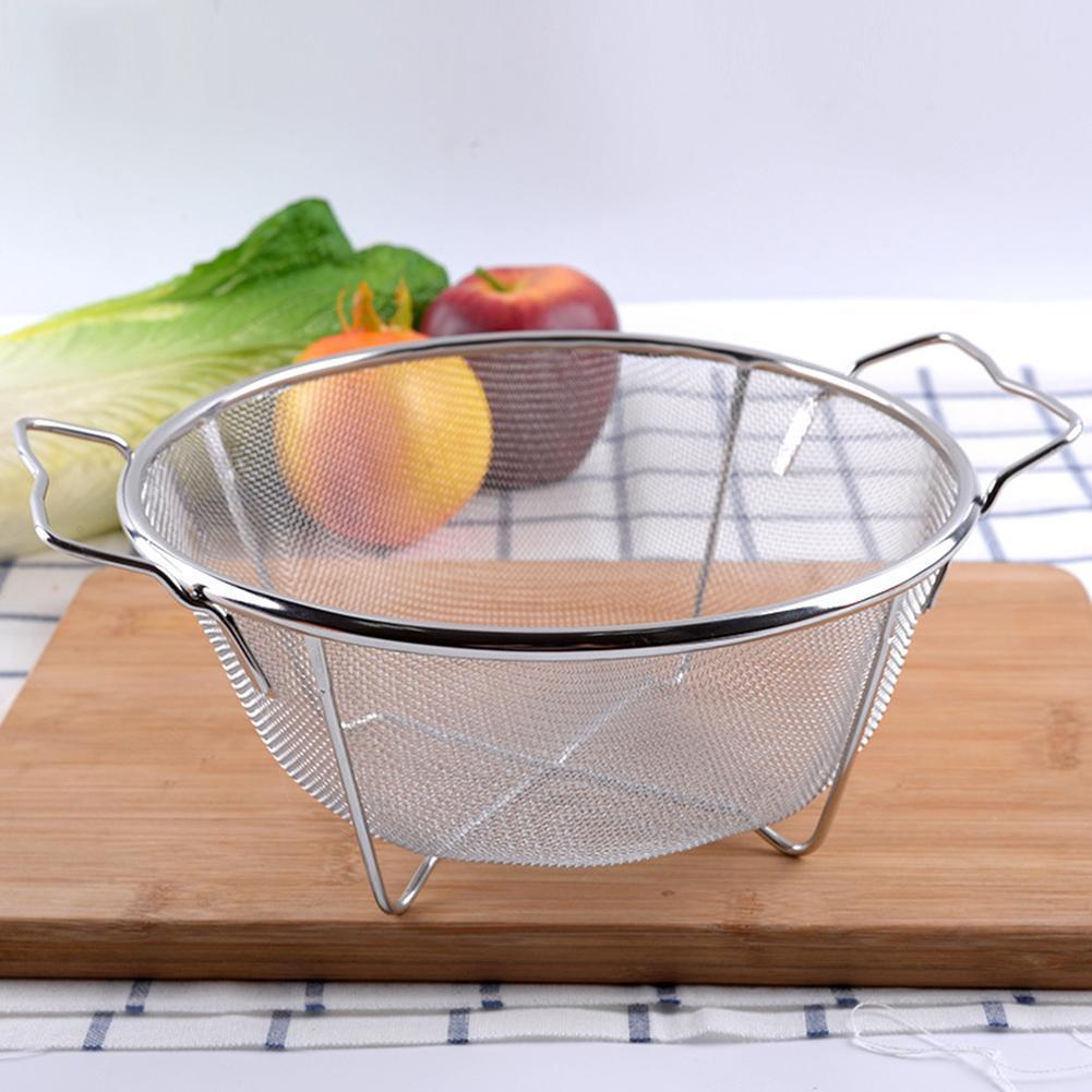 Steel Strainer Kitchen Fruit Vegetable Drainer Basket Sieve Colander | eBay