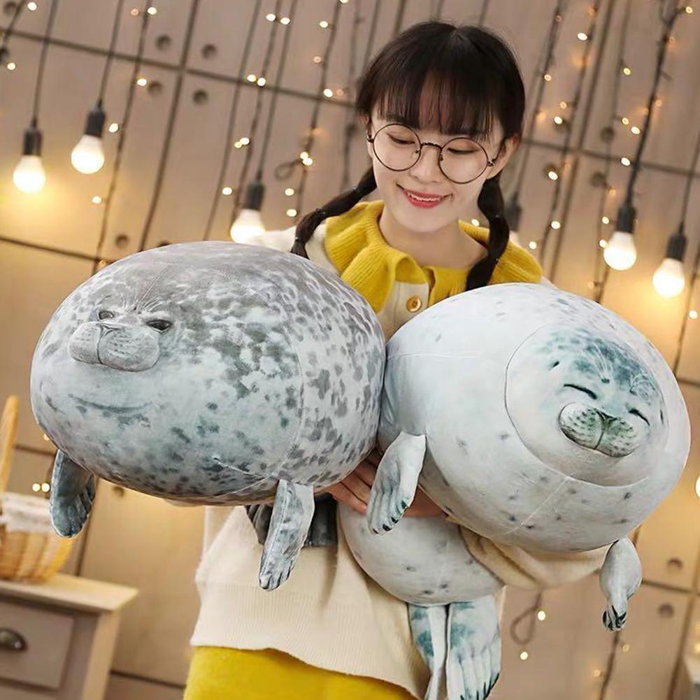 angry seal plush pillow