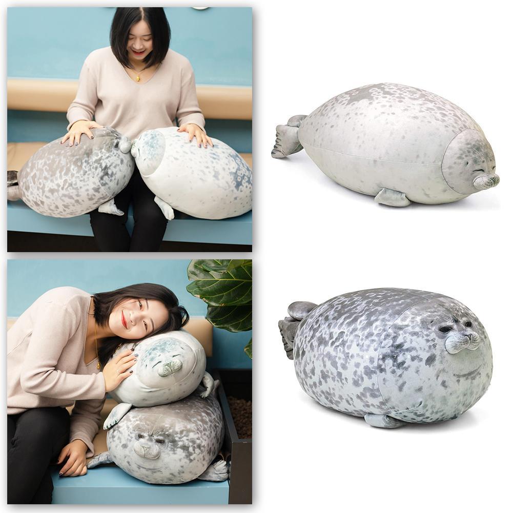 angry seal plush pillow