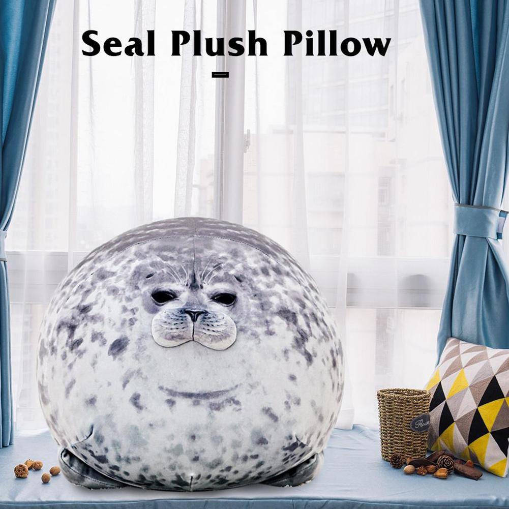 angry seal plush pillow