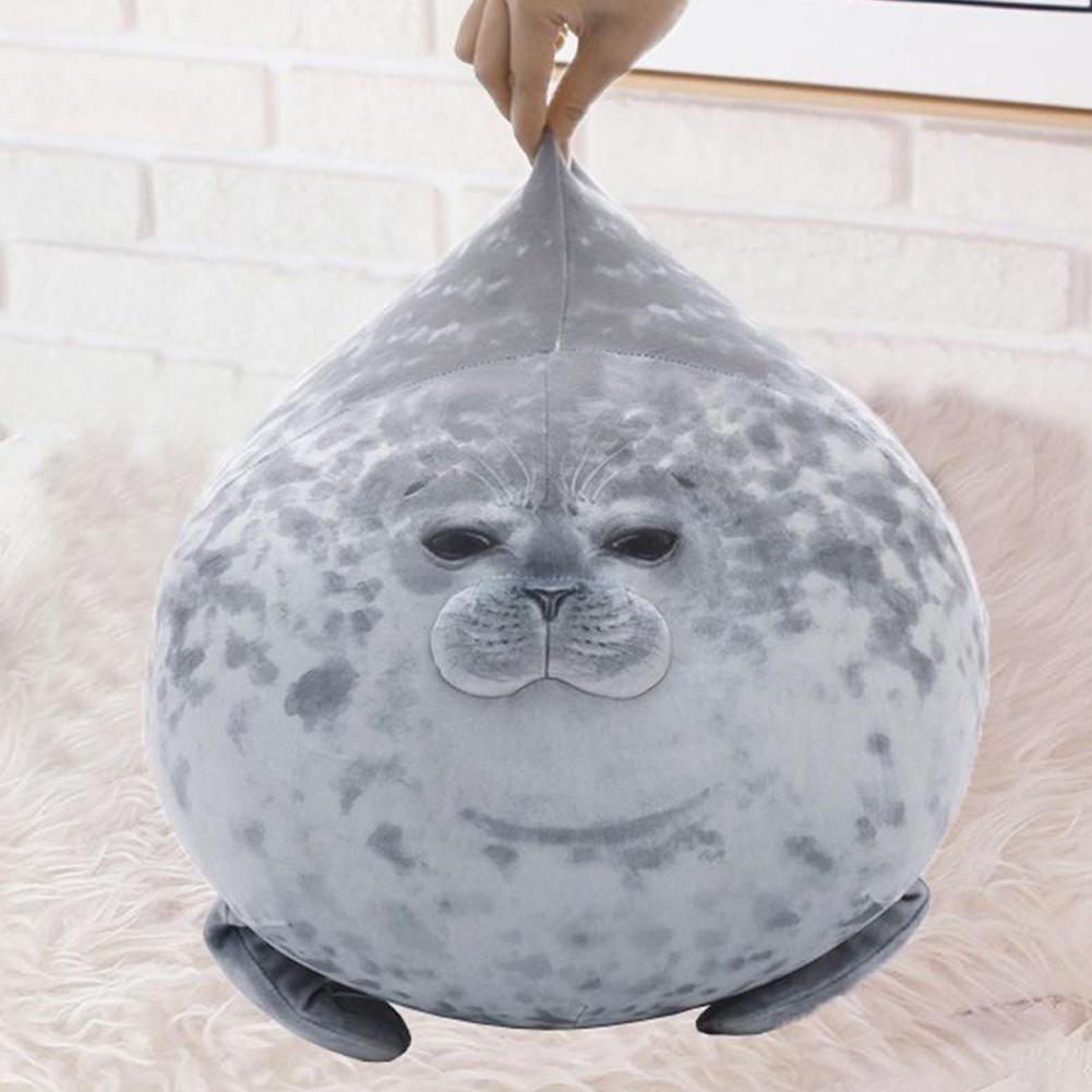 angry seal plush pillow