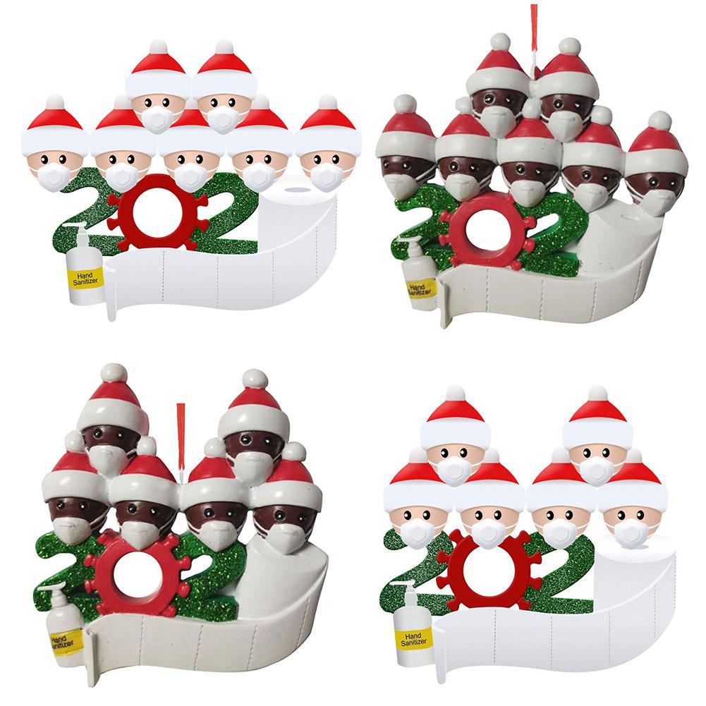 2020 Christmas Tree Pendant Resin Mask Snowman Family Party Ornament Decor | eBay