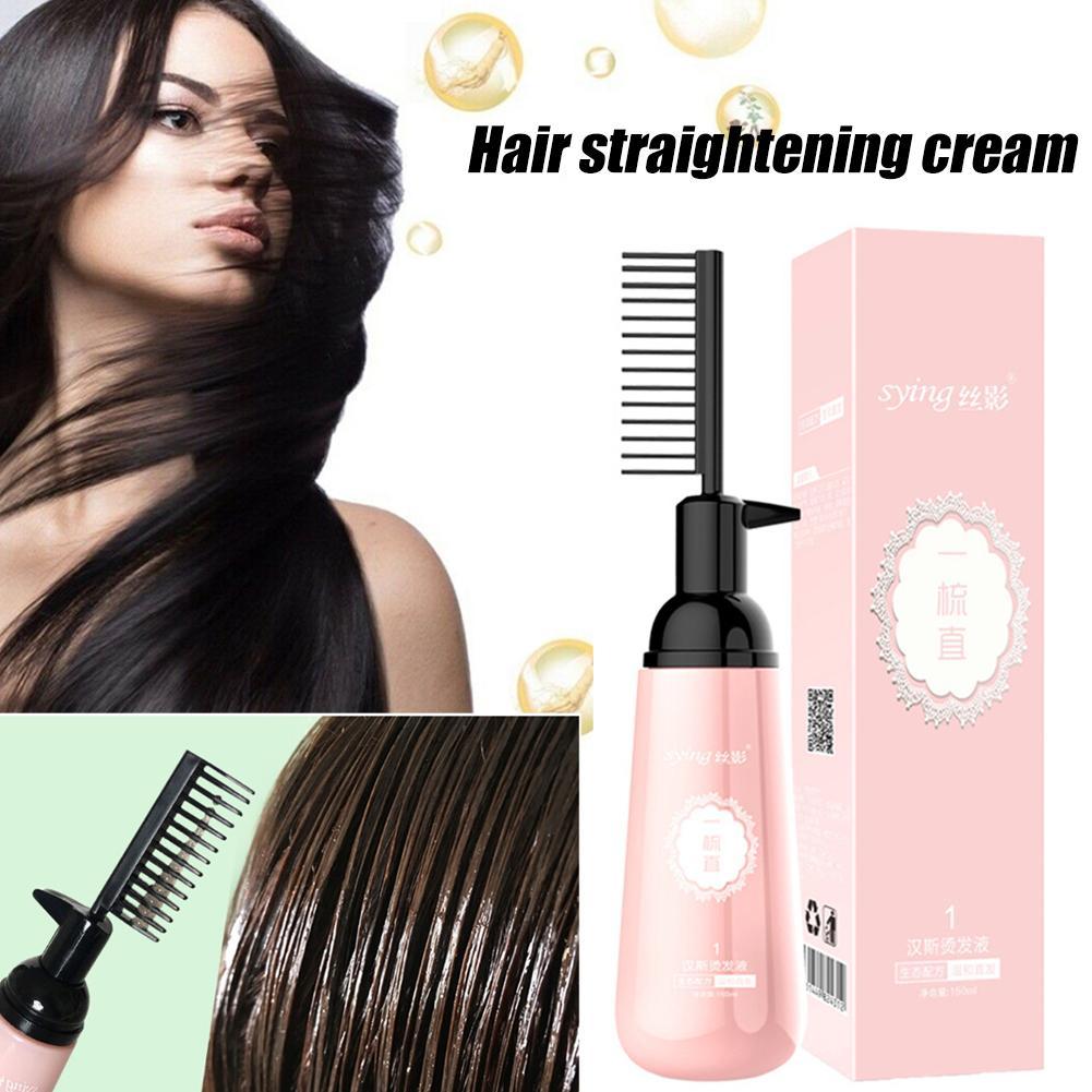 straightening and smoothing womens hair