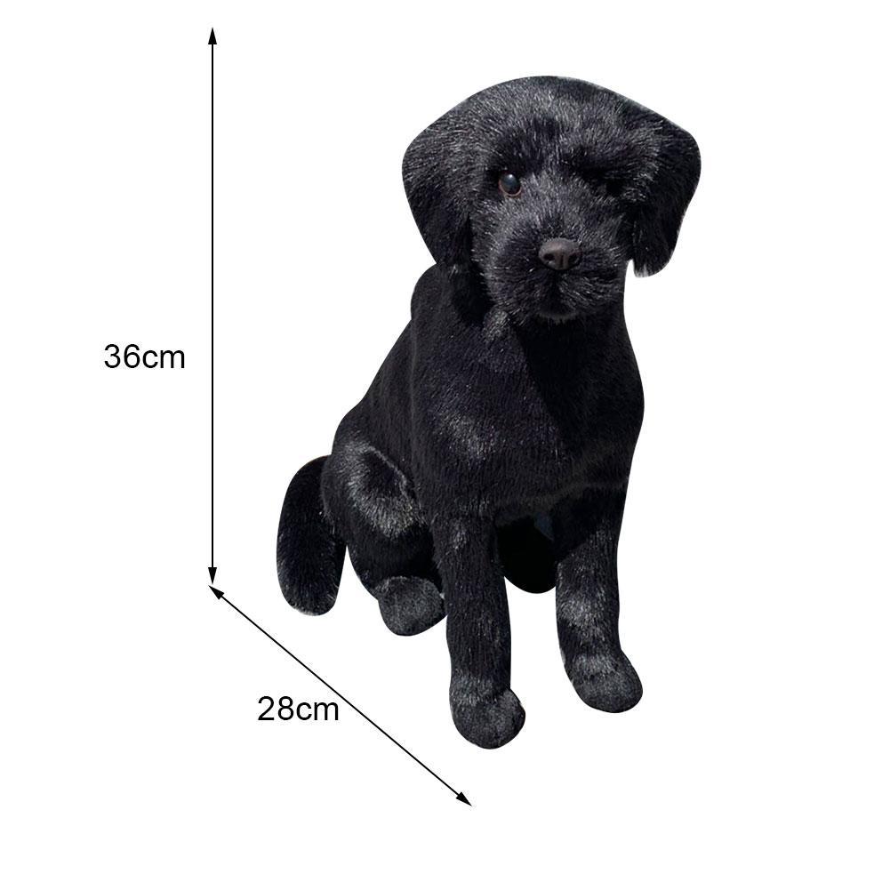 Realistic Black Labrador dog Puppy Pet Plush Simulation Stuffed Animal Doll Toy