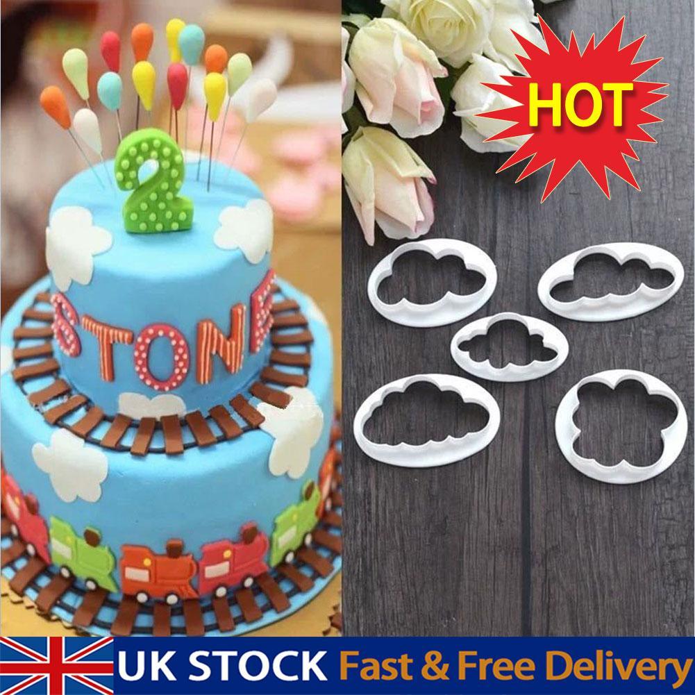 Cloud Shaped Cookie Cutter Press Pastry Biscuit Cake Sugar Icing 5Pcs/set Sell 