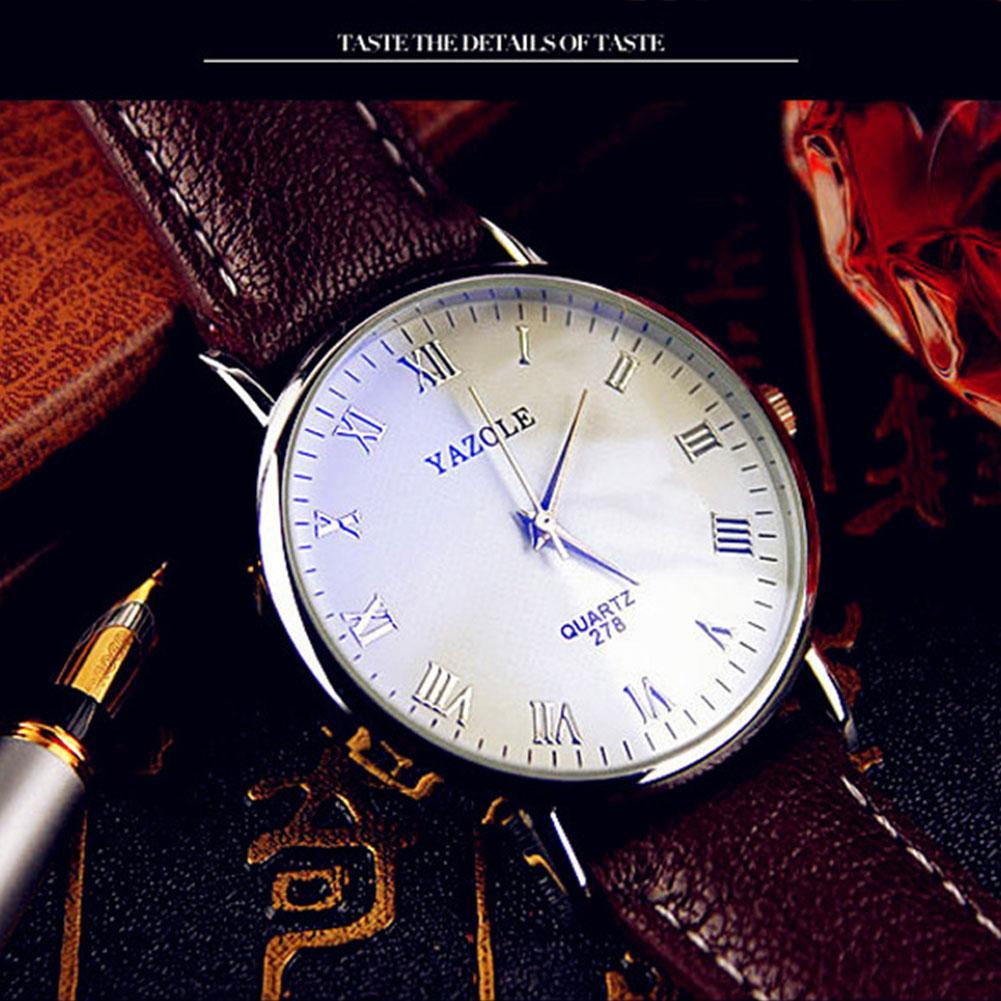 thumbnail image 2 of Ruifaya Relojes de pulsera para hombre Reloj analógico de cuarzo Moda Regalo Cuero *1 Y8Q5!!, 2 of 7