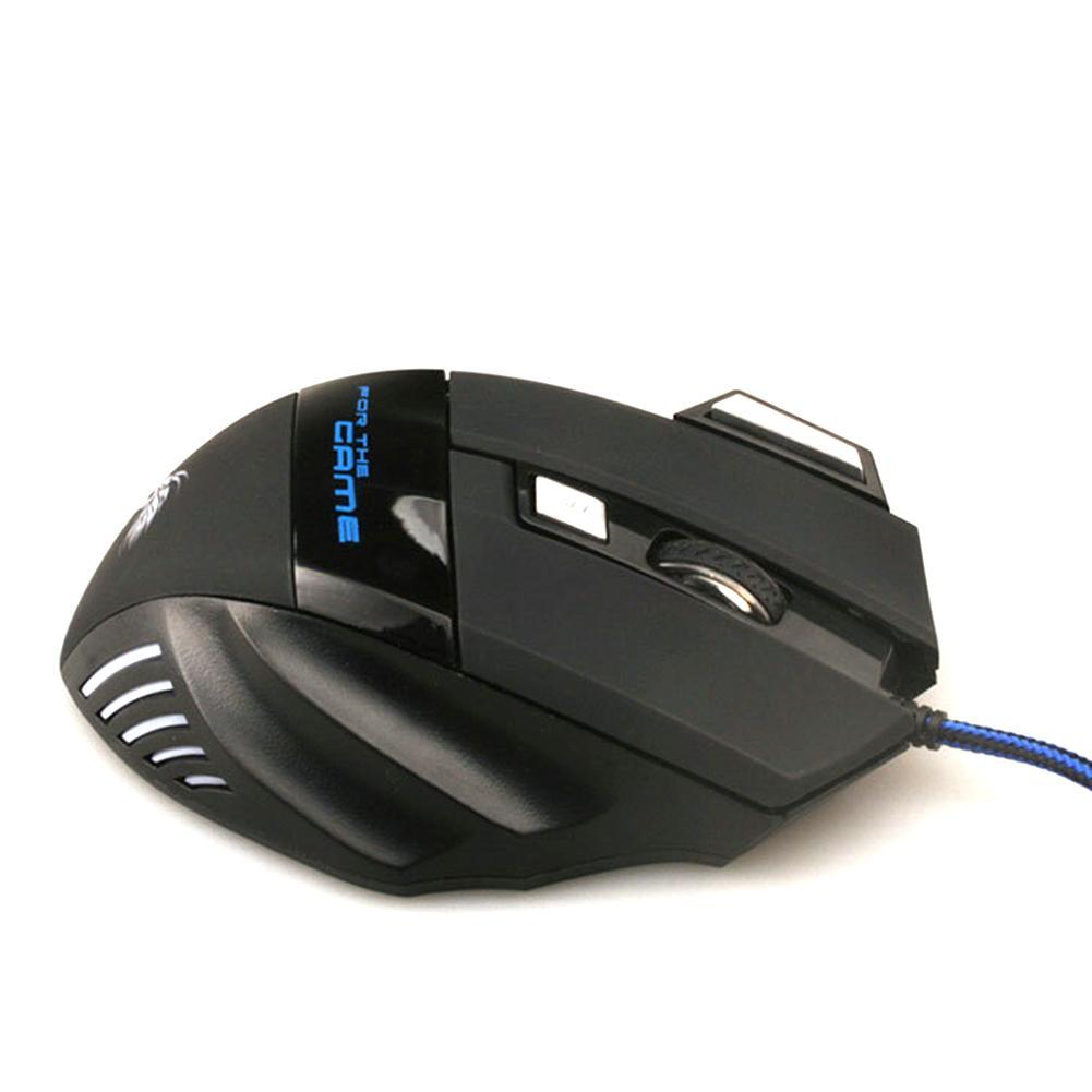 5500DPI LED Optical USB Wired Gaming Mouse 7 Buttons Mice 1pc Computer