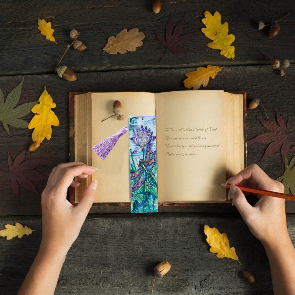 DIY Bookmark 5D Diamond Painting Embroidery Kit Craft Tassel Book Mark Art Gifts