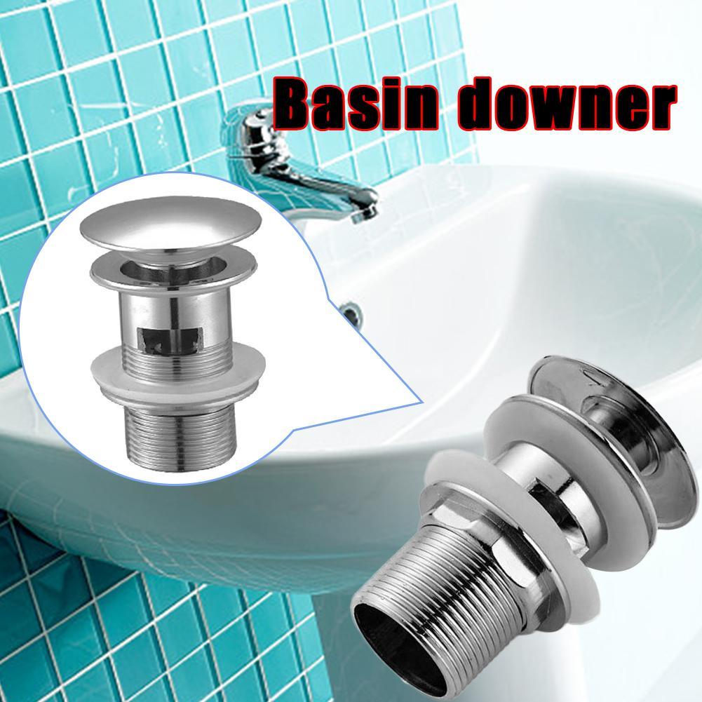 Bathroom Sinks Vanities Chrome Pop Up Basin Waste Slotted Bathroom Sink Push Button Click Clack Plug Kit Bathroom Sinks