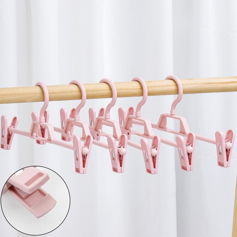 5 Pcs Clip Coat Hangers Clothes Closet Pant Trousers Skirt Non-slip ...