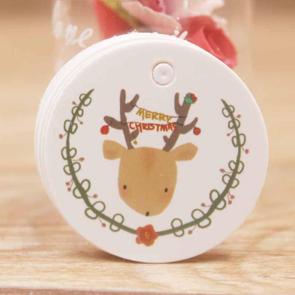 100 pcs Round Shaped Hanging Tags Christmas Wedding Party Gift Cards | eBay