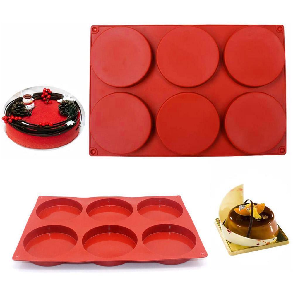 6-Cavity Large Cake Molds Silicone Round Disc Resin Coaster Mold Non-Stick L0Z1 6-Cavity Large Cake Molds Silicone Round Disc Resin Coaster Mold Non-Stick L0Z1