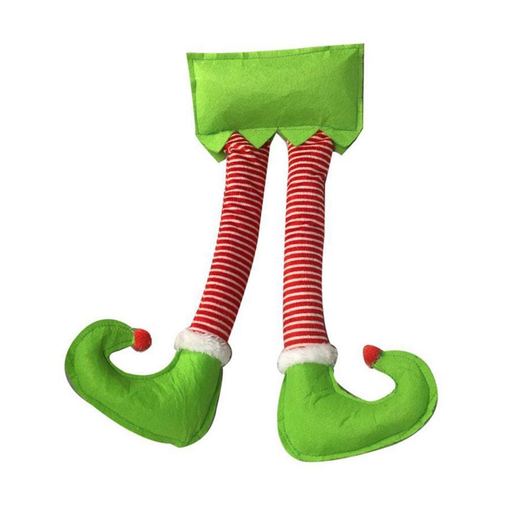 Christmas Door/Car Auto Decoration Elf Legs Sticking Out of Trunk | eBay Elf Legs Hanging Out Of Trunk