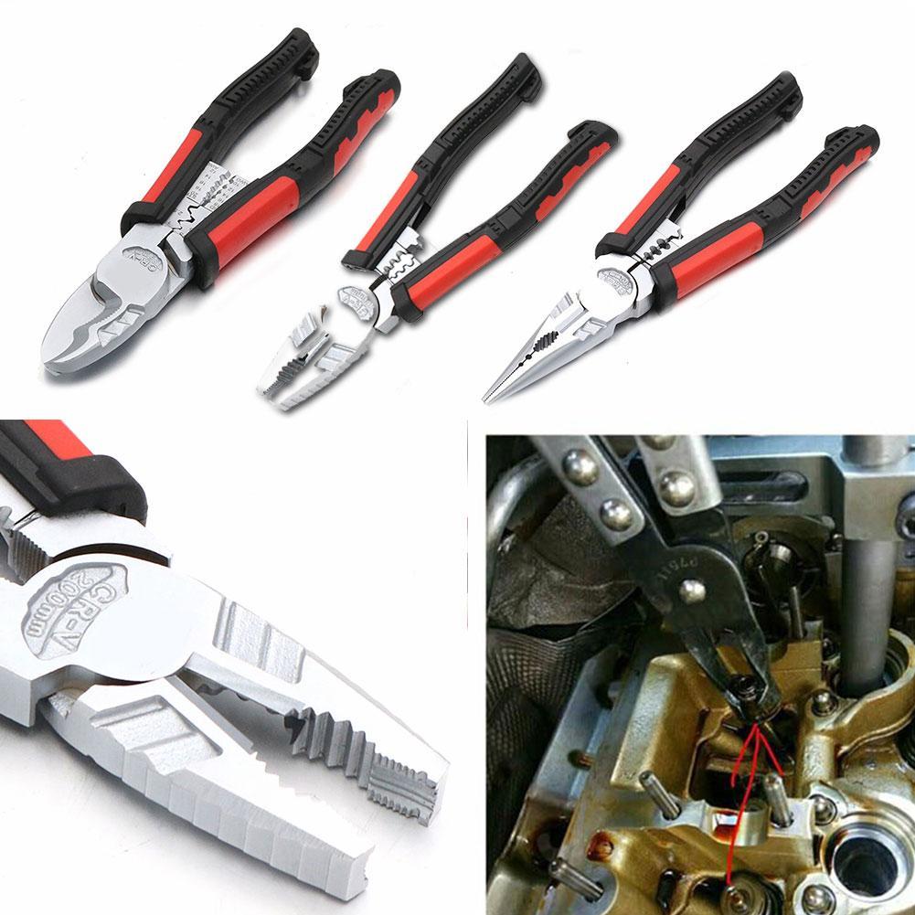 HUAQI 7/" Automatic Cable Wire Stripper Crimper Cutter Crimping Adjustable Plier