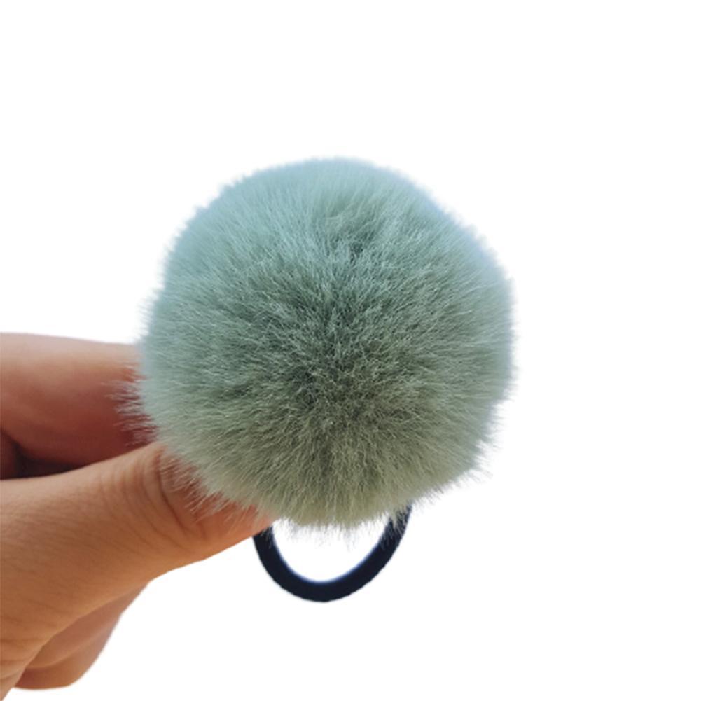 Elastic Hair Tie Hair Rope Little Girls Double Fur Ball