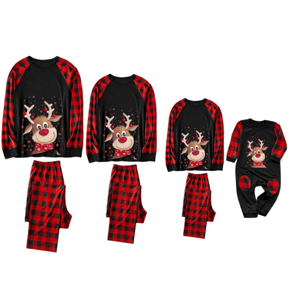 2020 Family Sleepwear Set Comfort Deer Print Adult Kid Baby Christmas ...
