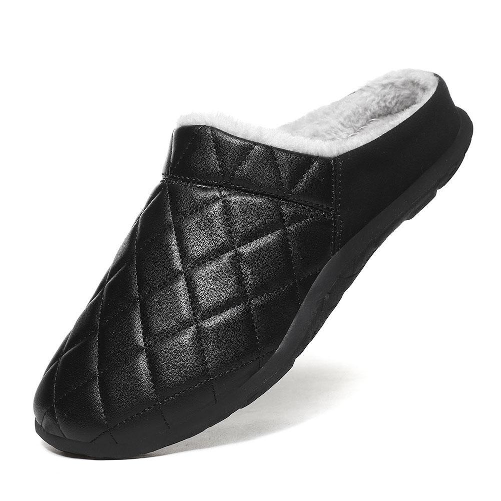 Mens Waterproof Slippers Outdoor Warm Fur Anti Skid Comfort Shoes 2020 ...