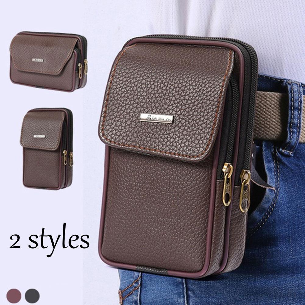 thumbnail image 3 of Ruifaya Bolso de cintura pequeño de moda Bolso de cuero de PU para teléfono Estuche con clip G9Y7 Cinturón, 3 of 7