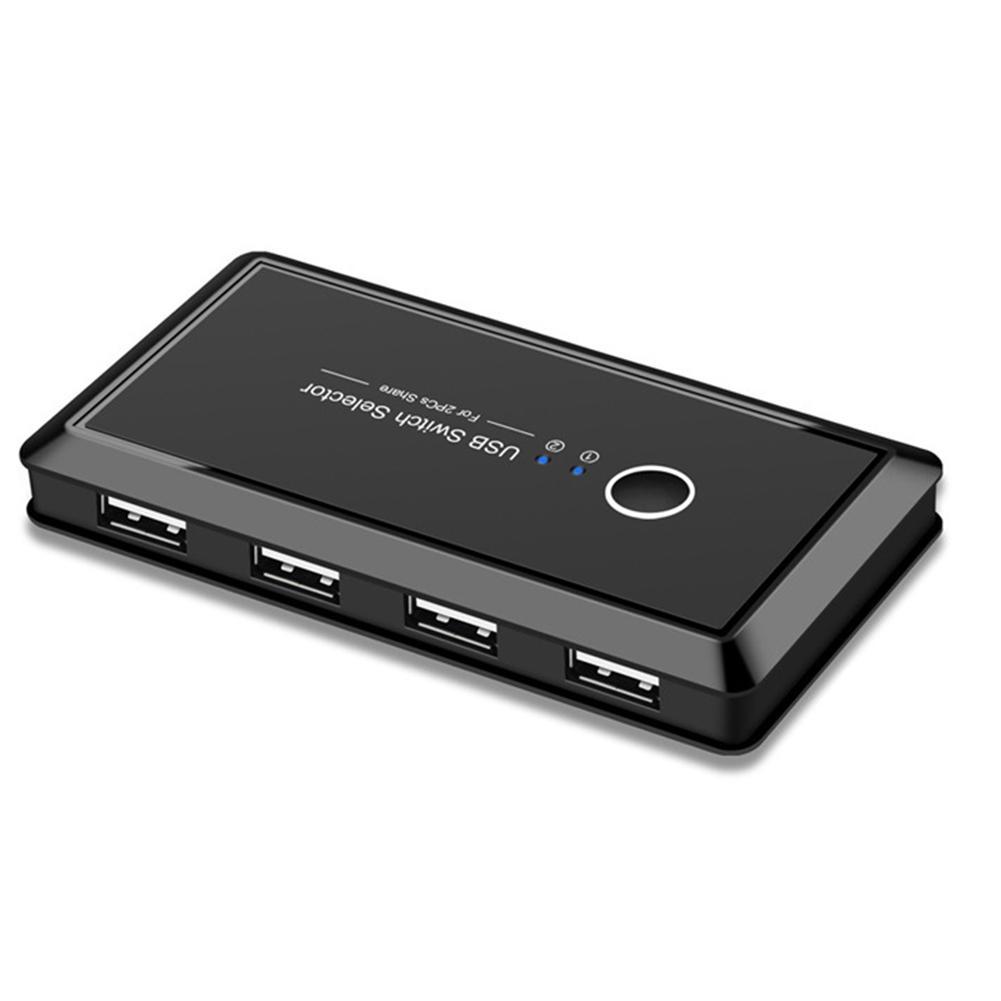 Switch Hub USB 3.0/2.0 Switch Selector 2 Port Sharing 4 Devices w/Cable