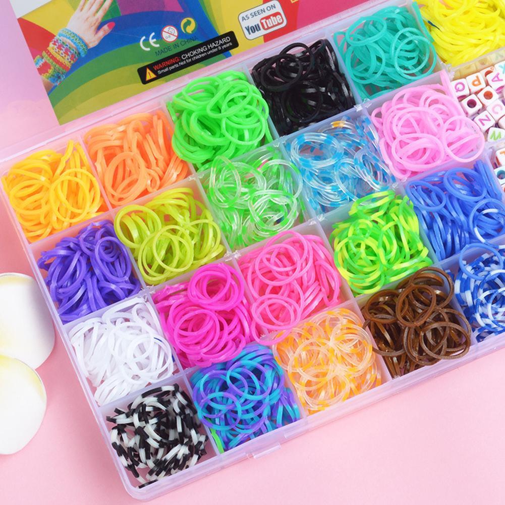 Rainbow Rubber Bands Refill Kit Assorted Colors Loom Bands S | My XXX ...
