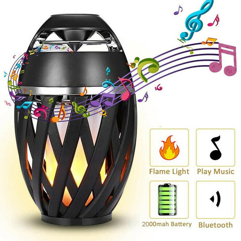 Tragbarer Bluetooth-Lautsprecher Drahtlose LED-Flammen-Nachtlicht