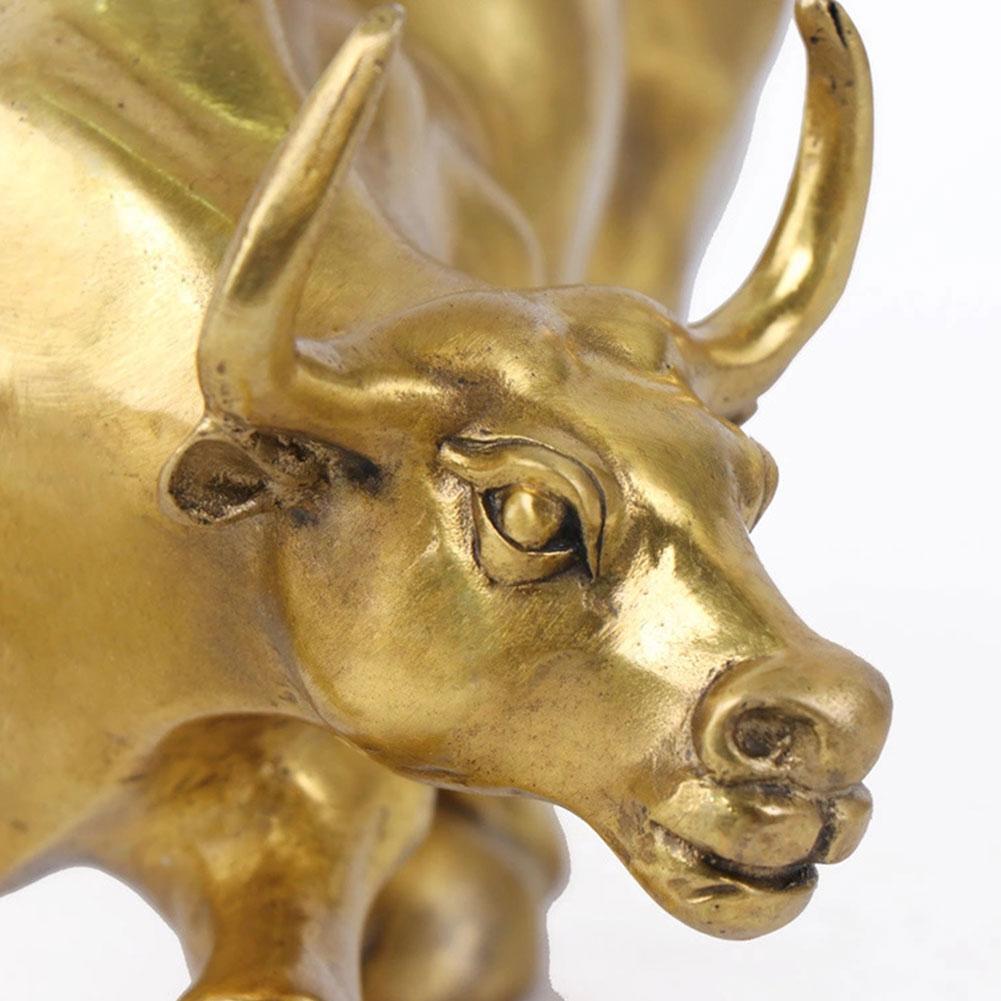 Wall Street Cattle Bull Market Brass Copper Sculpture Decoration