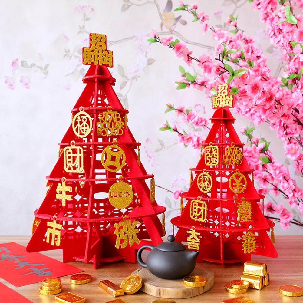 Non-woven Fortune Tree Chinese New Year Decor Ornament for Spring