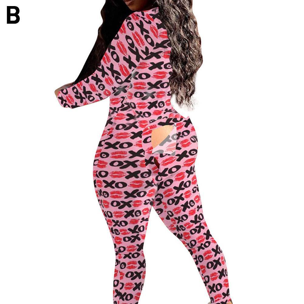 Sexy Pyjama Women Jumpsuit Lady Pajama Suit With Back Butt Bum Open 2021 New Ebay