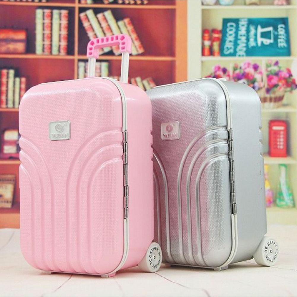 Plastic Mini Suitcase Luggage Trunk Travel Accessories For 30cm Doll ...