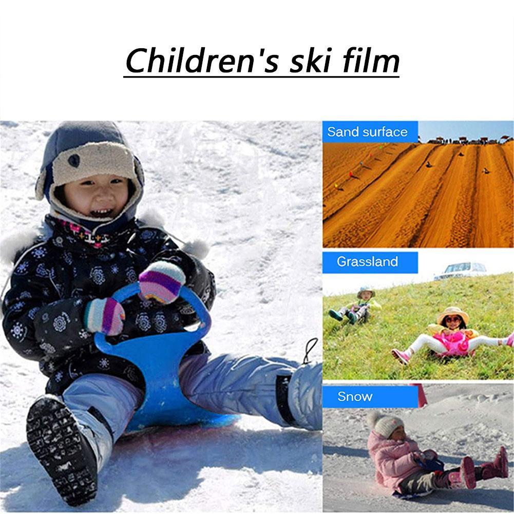 Dwnnsinee Winter Snow Sled Board,Outdoor Winter Plastic Skiing Boards Snow Grass Sand Board Ski Pad Snowboard Sled Luge for Kids//Adult 16.5X12.6 inch